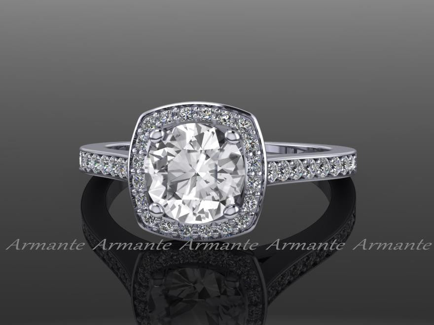 White Sapphire and Diamond Rings