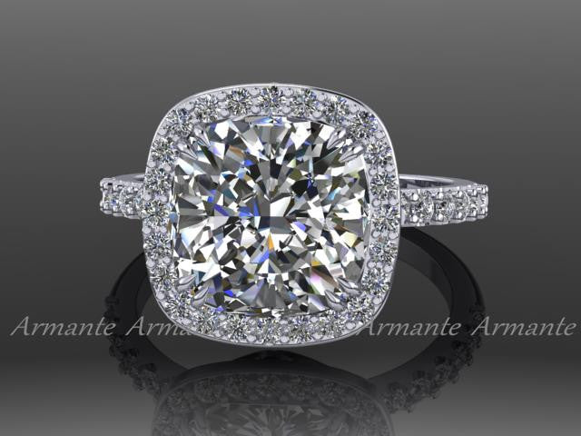 Moissanite and Diamond Rings