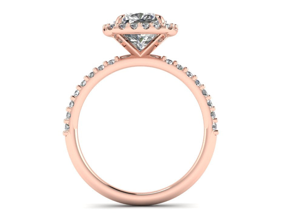 Cushion Cut Forever One Moissanite Ring