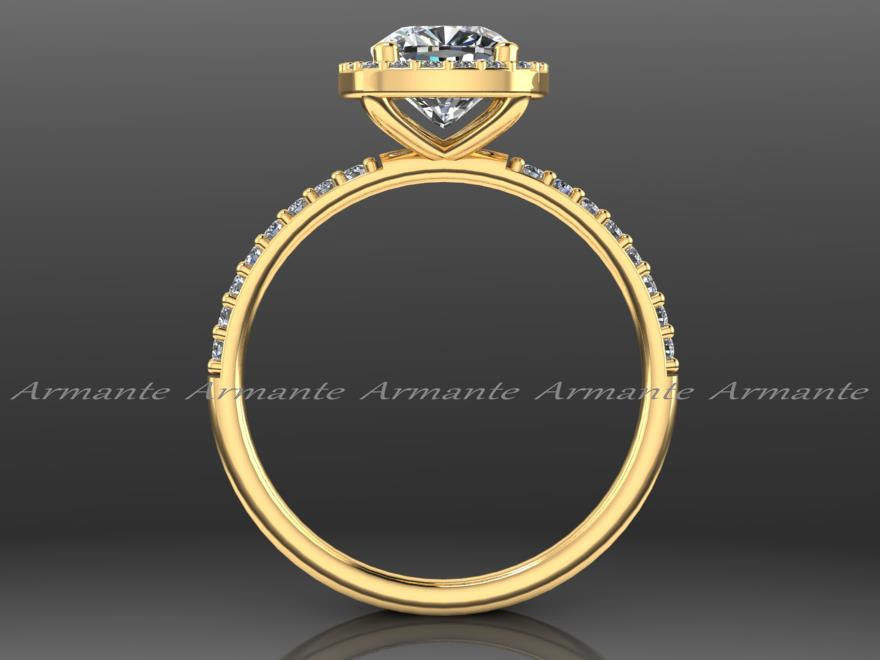18K Yellow Gold Engagement Ring