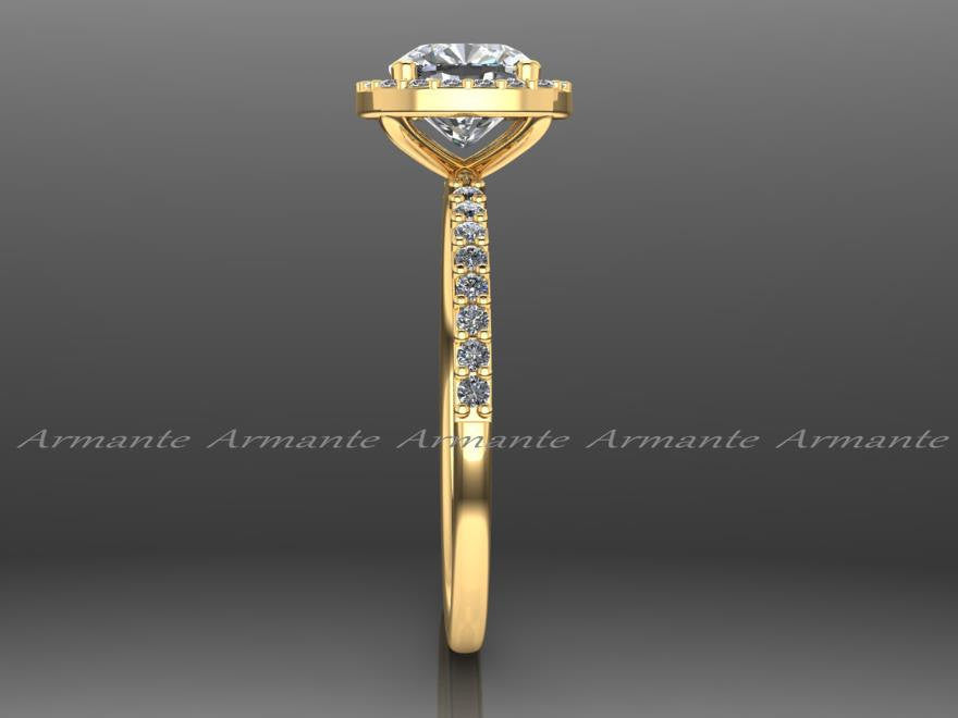 Square engagement ring