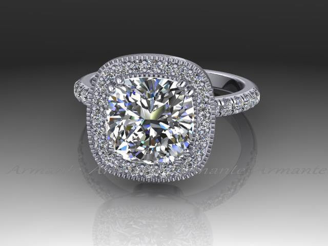 cushion cut engagement rings