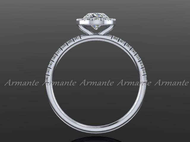 Oval Forever Brilliant Moissanite and Diamond Wedding Ring