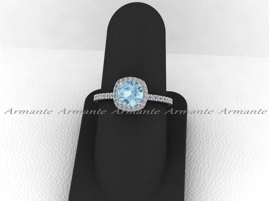 Diamond Alternative Halo Engagement Ring