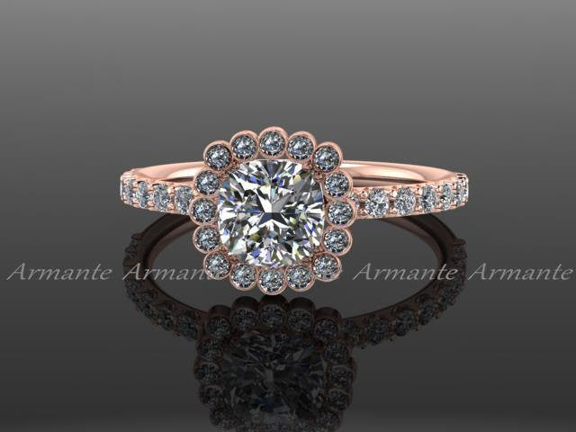 Forever Brilliant Moissanite Diamond Rose Gold Wedding Ring