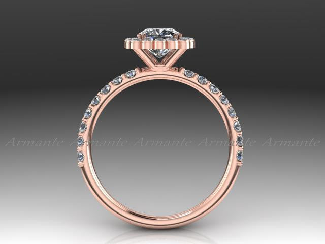 Forever Brilliant Moissanite Diamond Rose Gold Wedding Ring
