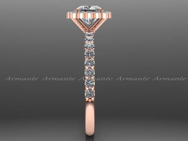 Forever Brilliant Moissanite Diamond Rose Gold Wedding Ring