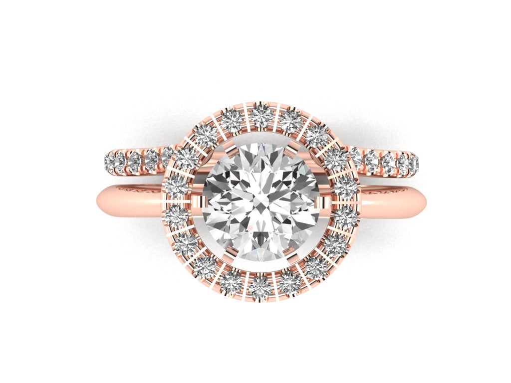 Ring Guard Enhancer, Wedding Ring Enhancer, 14K Rose Gold